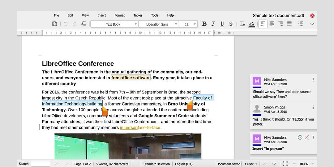 libre office writing app